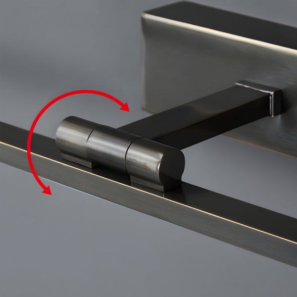 Modern Copper Adjustable LED Bathroom Vanity Light with Rotatable Rod and Linear Acrylic Shade - Image 5