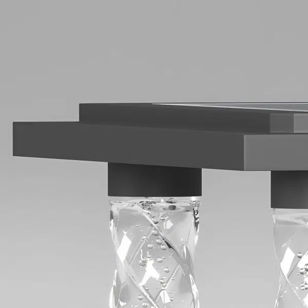 Bubbles Lamppost Square Waterproof LED Modern Solar Post Caps Lights - Image 5