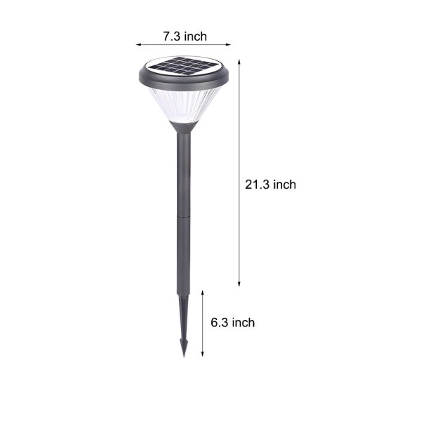 27.6-inch H Black Garden Solar Pathway Lights - Image 6