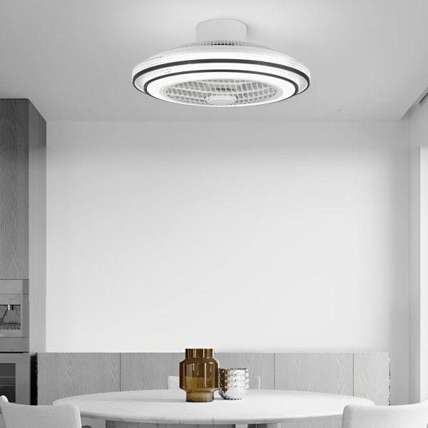 Intelligent Timing Mute LED Modern Bladeless Ceiling Fans with Light - Image 3