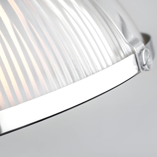 1-Light Striped Glass Shade Tungsten Wire 40W Pendant Lights - Image 5