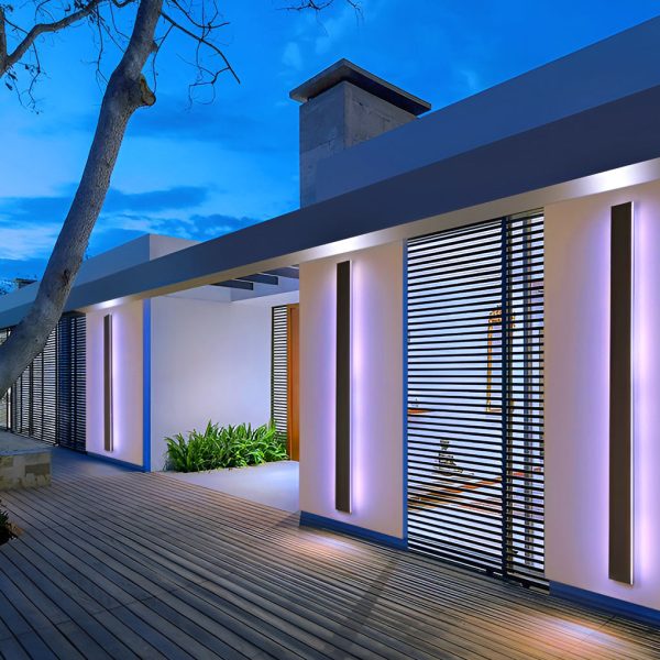 Black Long Strip LED RGB Outdoor Waterproof Wall Light - Image 5