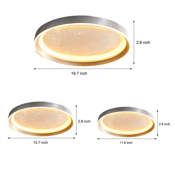 Round Acrylic Starry Sky 3 Step Dimming LED Simple Modern Ceiling Lamp - Image 7