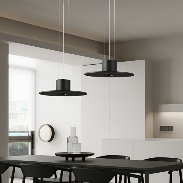 Round Plate Shaped LED Modern Pendant Light Hanging Lamp Island Lights - Image 3