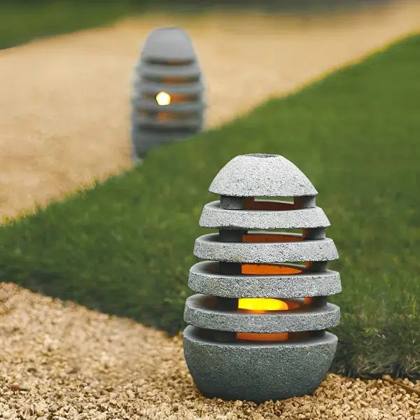 Resin Egg Shaped Waterproof LED Modern Outdoor Lawn Light Garden Lights - Image 3