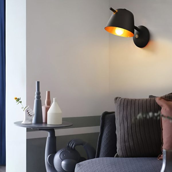 Hat-style Matte Metal Nordic Mounted Modern Wall Sconce Lighting - Image 5