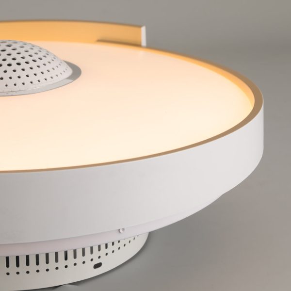 Modern 6-Speed Bladeless Ceiling Fan with Dimmable LED Light  - Round - Image 5