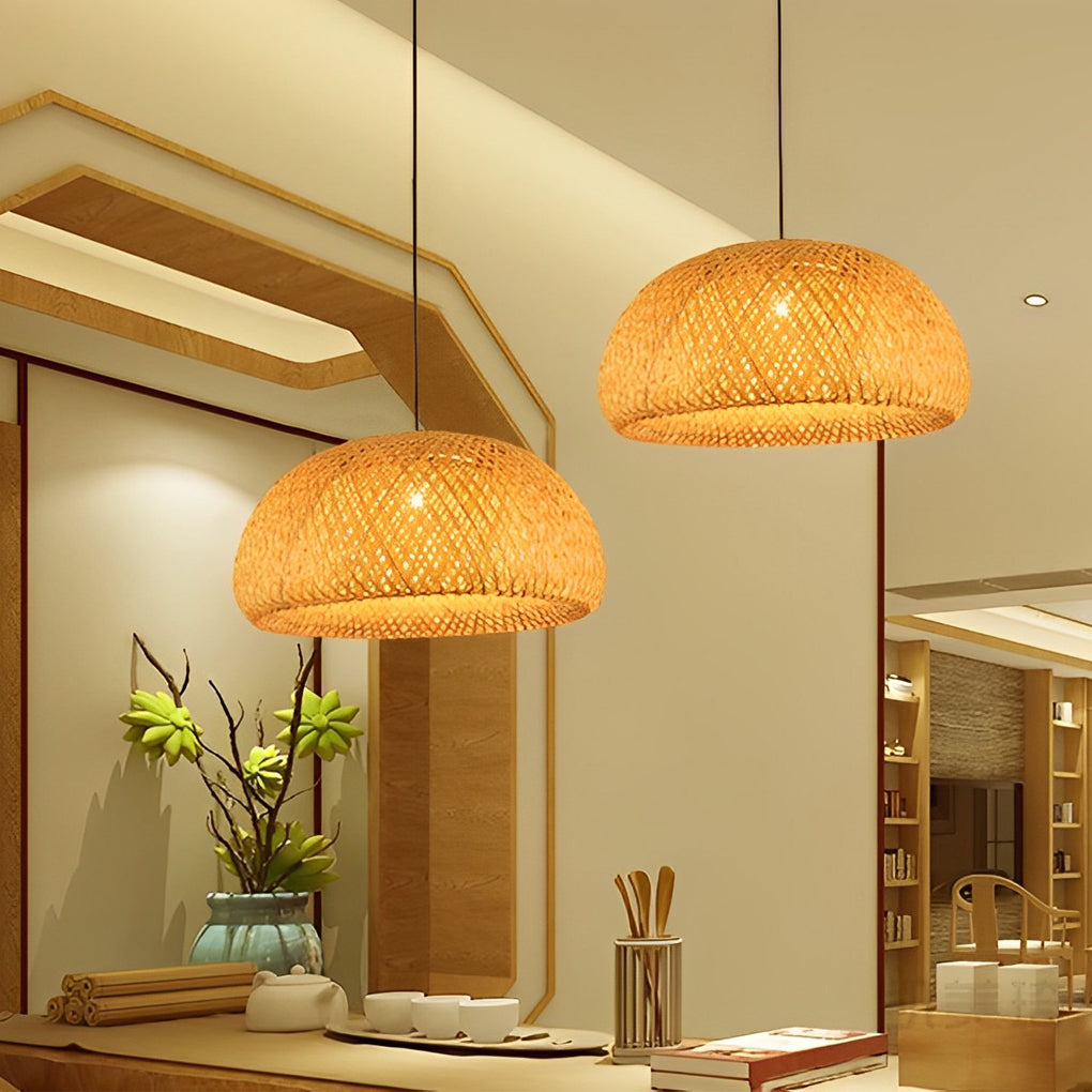 7-a68df576-27cf-4f43-8aa6-dffb5a142f58.jpg Creative Hand-woven Bamboo Lantern Three Step Dimming LED Chandelier - Image 1