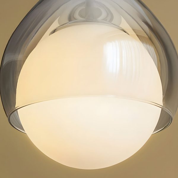 Modern 1-Light Teardrop Droplet Glass Pendant Light, Adjustable Height - Image 6