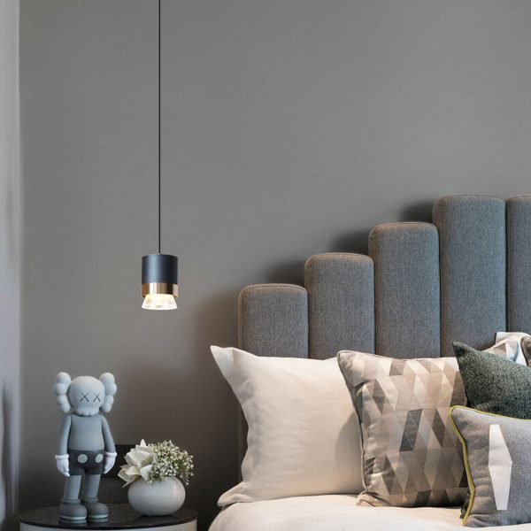 Nordic Light Luxury Cylindrical Aluminum Acrylic LED Pendant Light - Image 2