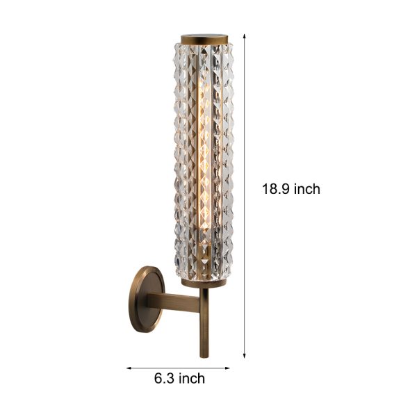 Creative Luxury Glass Copper American-Style Bedroom Wall Lights Indoor - Image 6