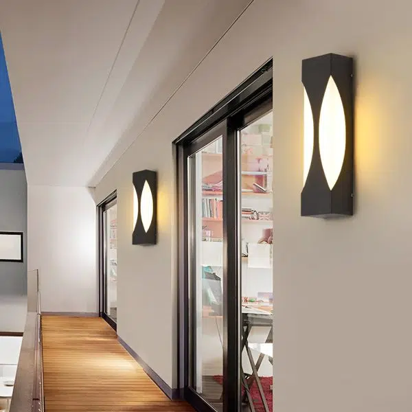 Creative Rectangular Waterproof LED Black Modern Outdoor Wall Sconce Lighting - Image 5