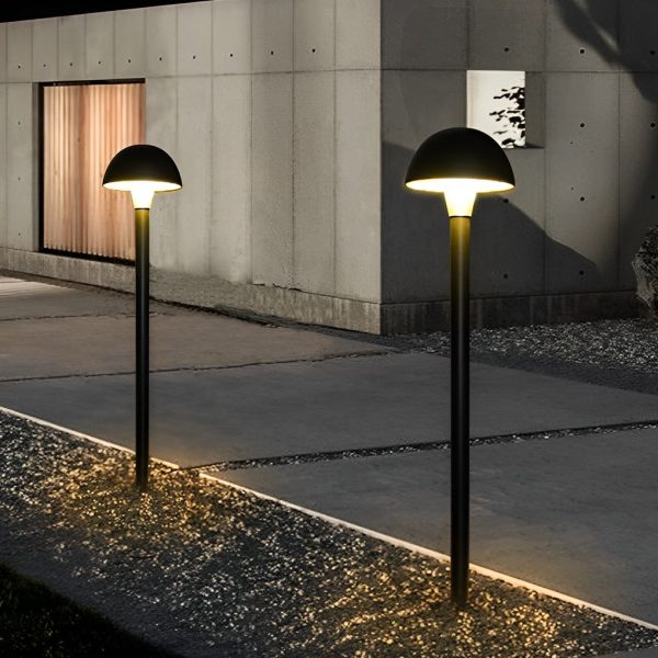 Creative Mushroom Shape Outdoor Waterproof LED Black Modern Lawn Lamp - Image 2