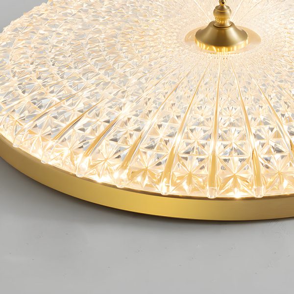 Round Sparkle Glass LED Flush Ceiling Light - Image 5