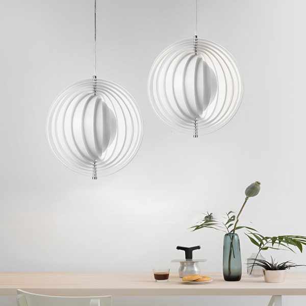 360?? Rotatable Metal Creative White Nordic Pendant Lights Hanging Lamp - Image 3