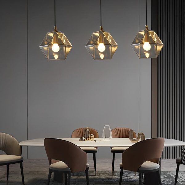 Creative Design Glass Metal Nordic Pendant Light Kitchen Island Lighting - Image 4