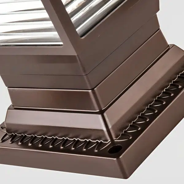 Retro Waterproof Glass Aluminum Brown Modern Solar Fence Post Lights - Image 4