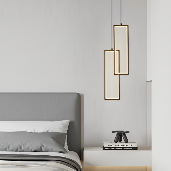 Mini Rectangular Three Step Dimming LED Minimalist Small Pendant Light - Image 3
