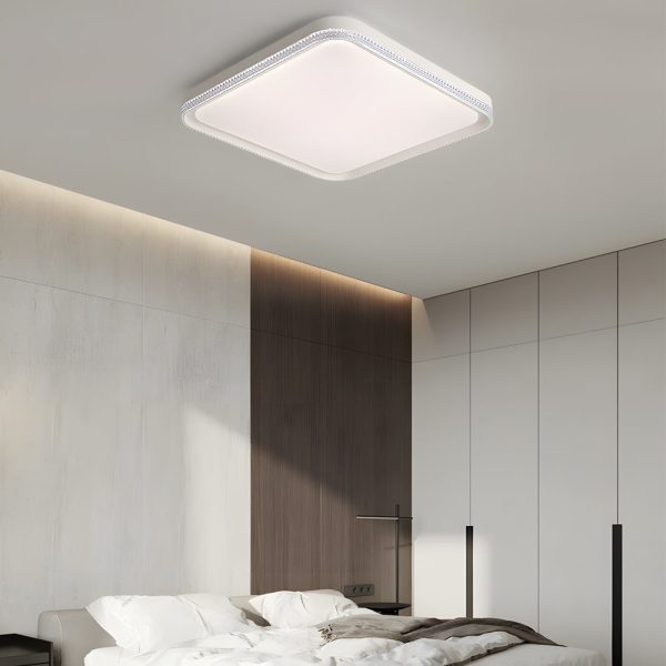 White Acrylic LED Flush Ceiling Lighting - Image 4
