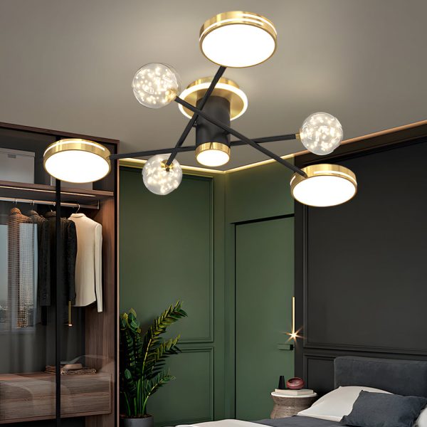 Starry Flowers Three Step Dimming Modern Ceiling Lights Fixture Hanging Lamp - Image 3