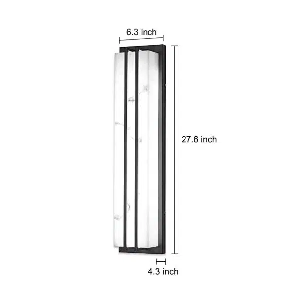 Minimalist Resin Waterproof LED Black Modern Outdoor Wall Light Fixture - Image 6