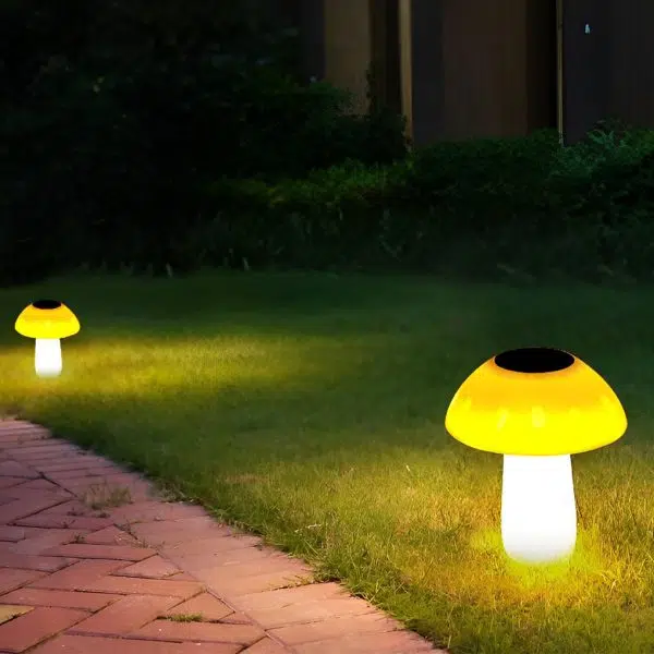 Mushroom Waterproof LED Intelligent Light-controlled Solar Lawn Lights - Image 6