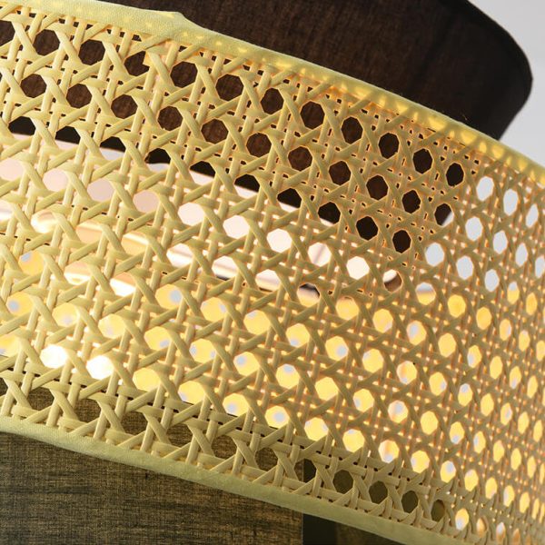 Modern Rattan Japanese Drum Shape 1-Light Pendant Light - Image 9