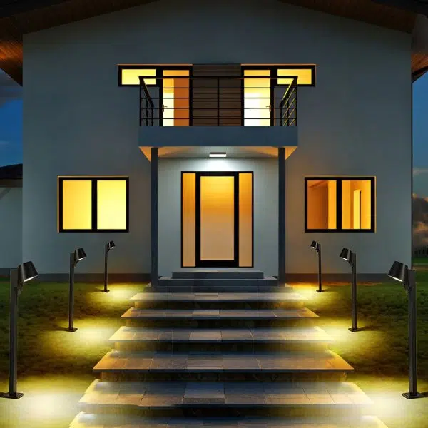 Minimalist Waterproof LED 10w Black Modern Outdoor Pathway Lights - Image 4