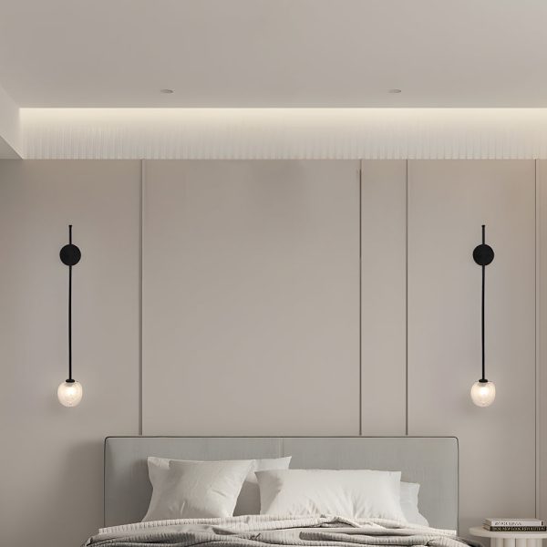 1-Light Glass Bubble Globe Slim Wall Light - Image 2