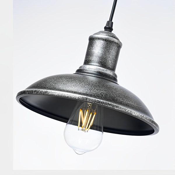 Round Iron Waterproof LED Retro Industrial Style Outdoor Pendant Lights - Image 7