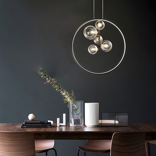 Bubi Black Pendant Light Glass Bubbles LED for Dining Room - Image 3