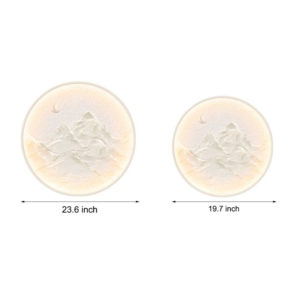 Nordic Moon Wall Sconce - Round Mountain Moon Decorative Painting Lamp - Image 5
