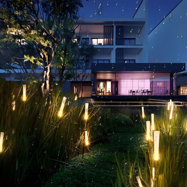 10pcs Reeds Acrylic Frosted Stick Waterproof Outdoor Lights Lawn Lamp - Image 5