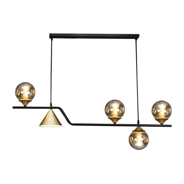 Strip Cone Glass Bubbles LED Iron Electroplating Nordic Chandelier - Image 22