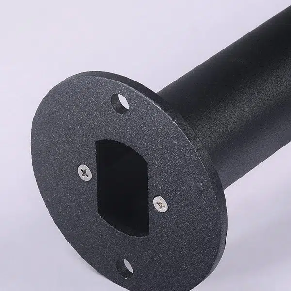 Modern Black Round LED Solar Outdoor Path Light with Stake - Garden Bollard Light - Image 8