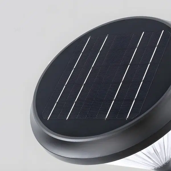 Black Solar LED Bollard Path Light for Garden - Image 5