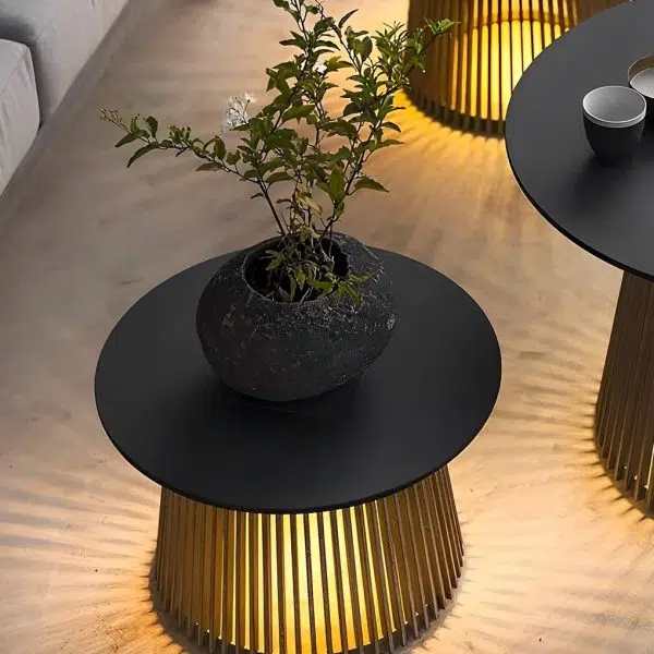 Waterproof Round Iron Cage Table RGB 16 Colors Solar Outdoor Lanterns - Image 6