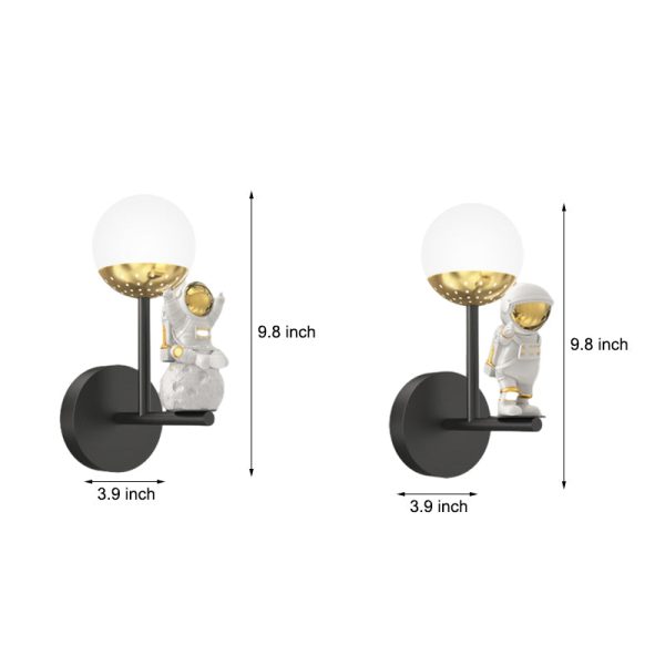 Moon Astronaut Decor Three Step Dimming Modern LED Wall Lights Fixture - Image 5