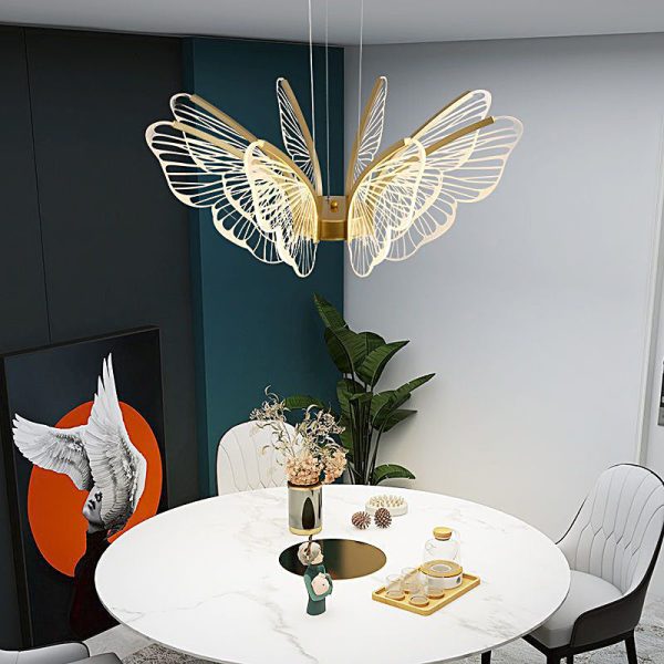 Butterflies LED Dimmable with Remote Control Modern Chandelier Hanging Lamp - Image 3