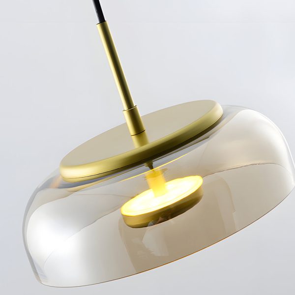 Classic Glass Pendant Lamp 1-Light Nordic LED Hanging Lamp - Image 4