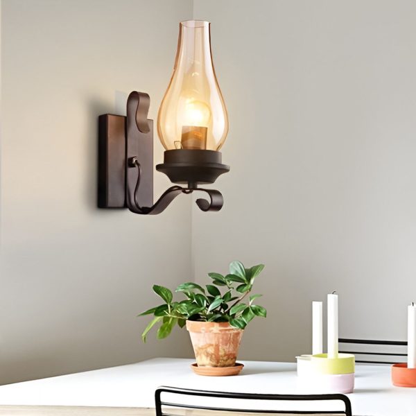 Retro Glass E27 Industrial Wall Lamp Wall Sconces Lighting - Image 5