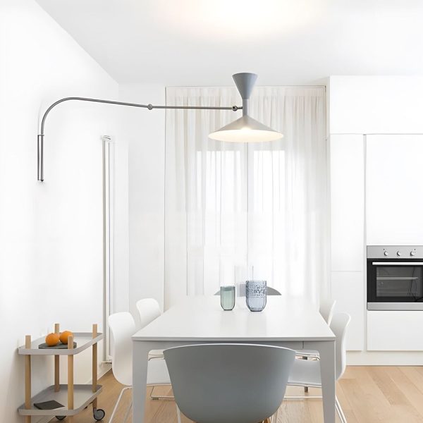 Marseille Swing Arm Wall Lamp Adjustable Long Metal Arm Trumpet Sconce - Image 3