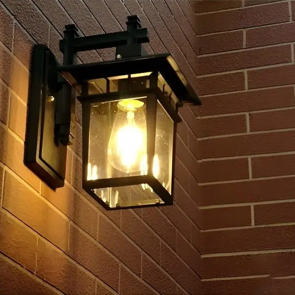 Glass LED Waterproof Retro Outdoor Wall Lamp Wall Sconce Lighting without Bulb - Image 3