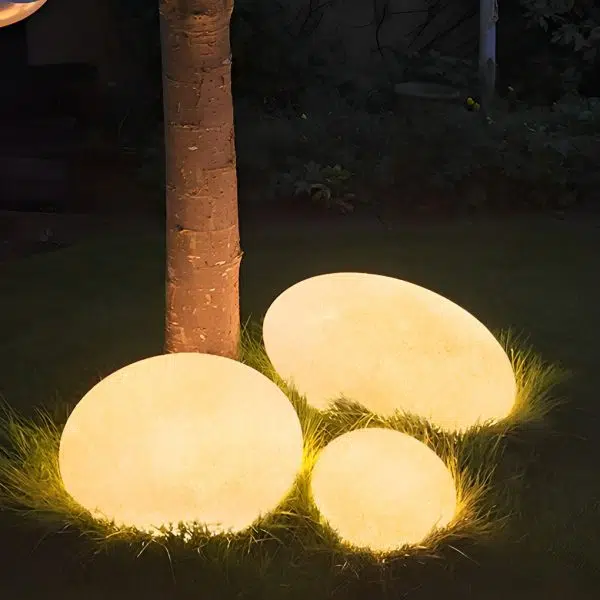 Resin Cobblestone LED Lawn Light Modern Waterproof Outdoor Landscape Lamp - Image 7
