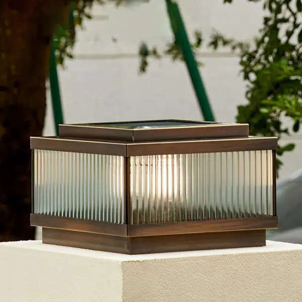 Square Waterproof Intelligent Timing modern Solar Fence Post Lights - Image 2