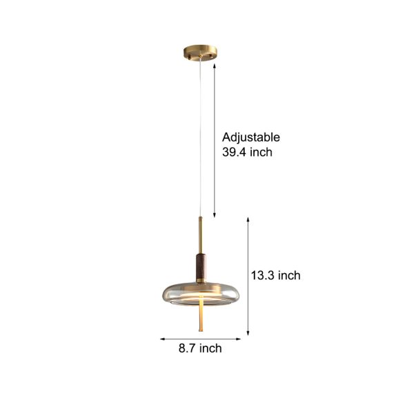 Minimalist Luxury Glass Wood Brass 3 Step Dimming Nordic Pendant Lights - Image 6