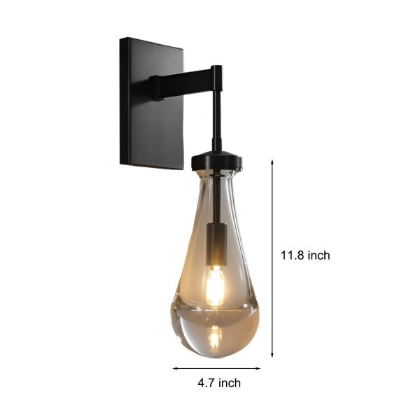 Water Drop Crystal Creative Copper Modern Minimalist Wall Lamp Sconces - Image 5