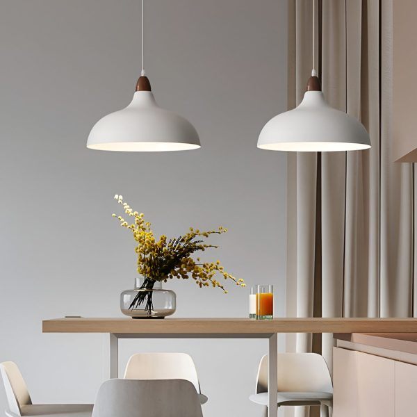 Round E27 12W White Nordic Pendant Light Hanging Lamp Chandelier - Image 4
