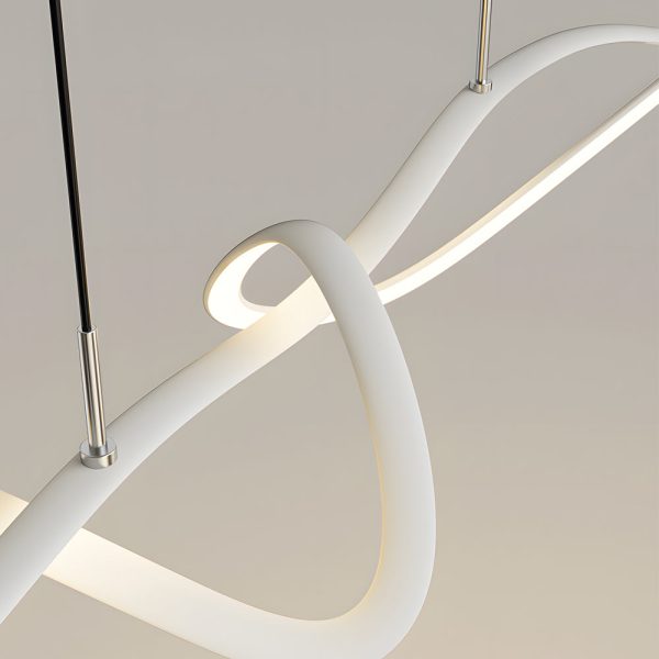 Wave Lines Dimmable with Remote LED Chandeliers Dining Room Lights - Image 6