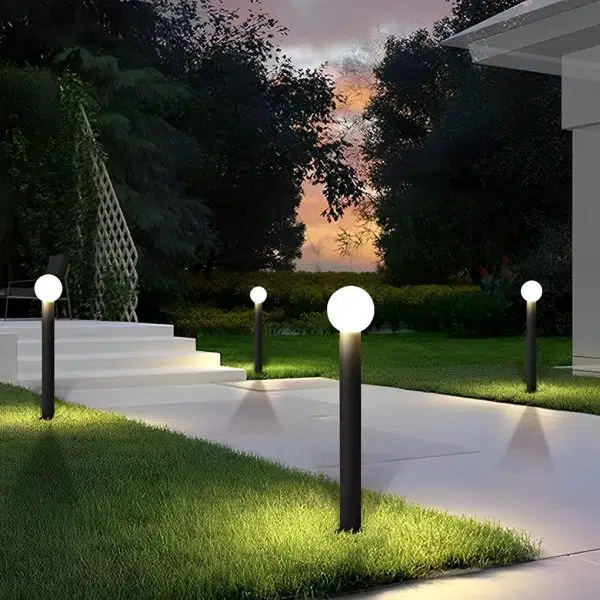 Elegant Round Ball LED Pathway Lights - Waterproof & Sturdy - Image 4